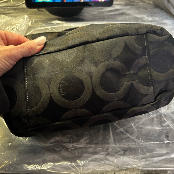 Coach Black and Dark Brown  OC Signature Shoulder Bag - Picture 6 of 8
